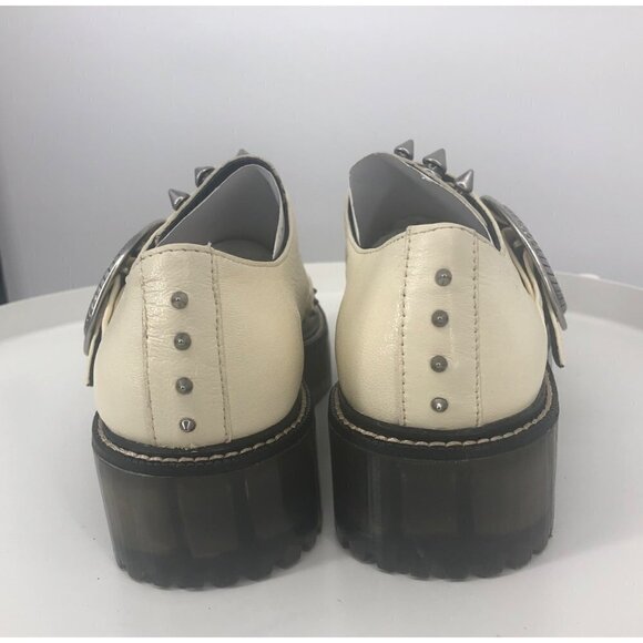 NEW Coach Studded Rivet Ivory Creepers - Picture 4 of 8